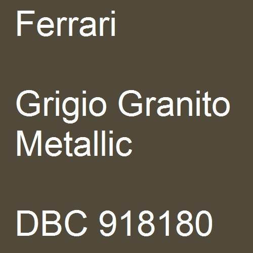 Ferrari, Grigio Granito Metallic, DBC 918180.